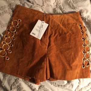 Brown Suede ASOS shorts